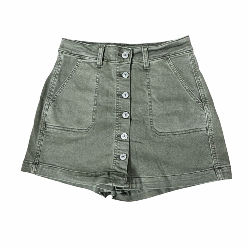 American Eagle Outfitters Sage Button-Front Skort